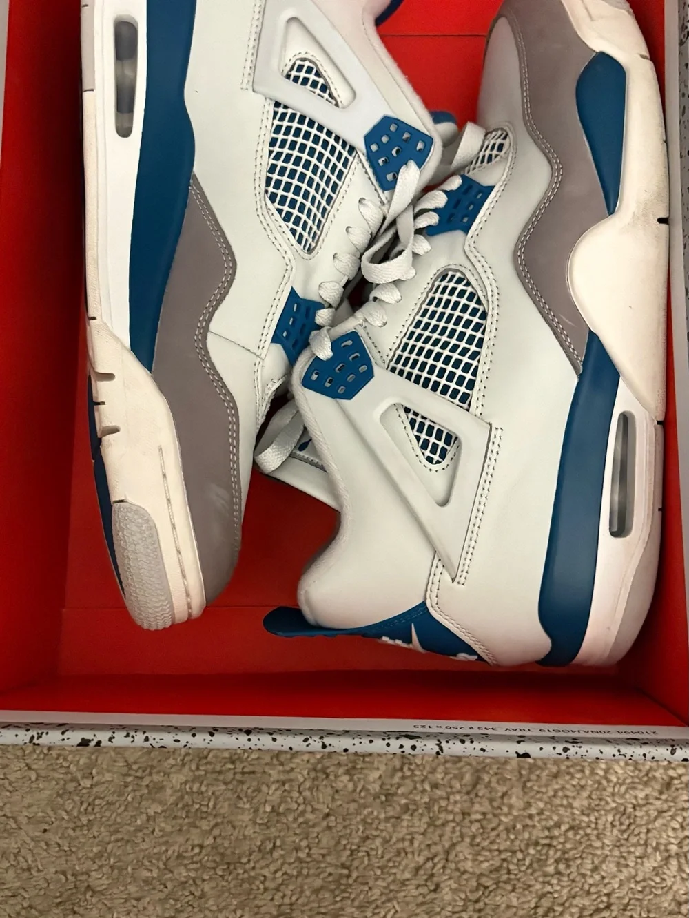 Jordan Sneakers White and Gray with Blue Accents